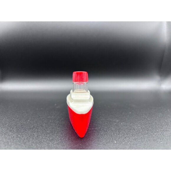 Vintage Ship Salt & Pepper Shaker Set Red/White Plastic Smokestacks - Picture 2 of 5